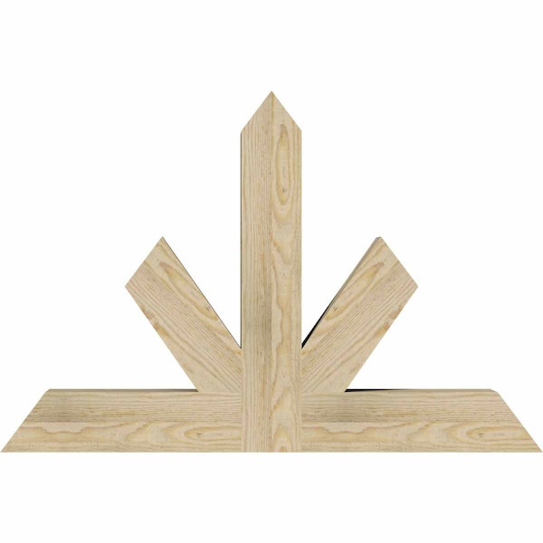 Ekena Millwork Saratoga Rough Sawn Timber Gable Bracket, Douglas Fir, 36"W x 24"H x 4"D x 4"F, 16/12 Pitch GBW036X24X0404SAR00RDF - main